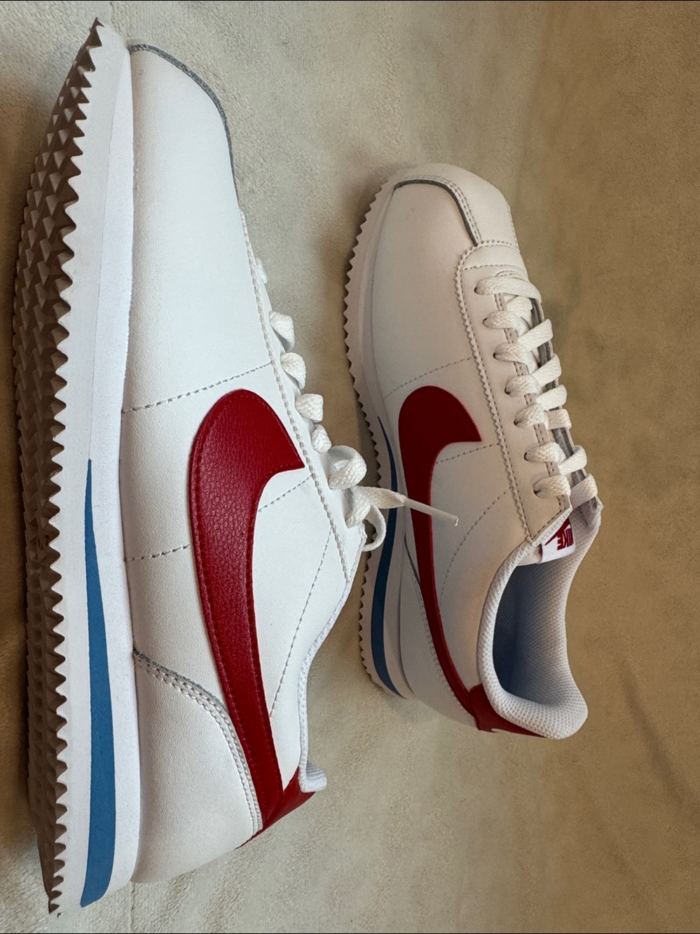 Nike Cortez Women’s 8.5 white Varsity Red Blue NIB DN1791-108